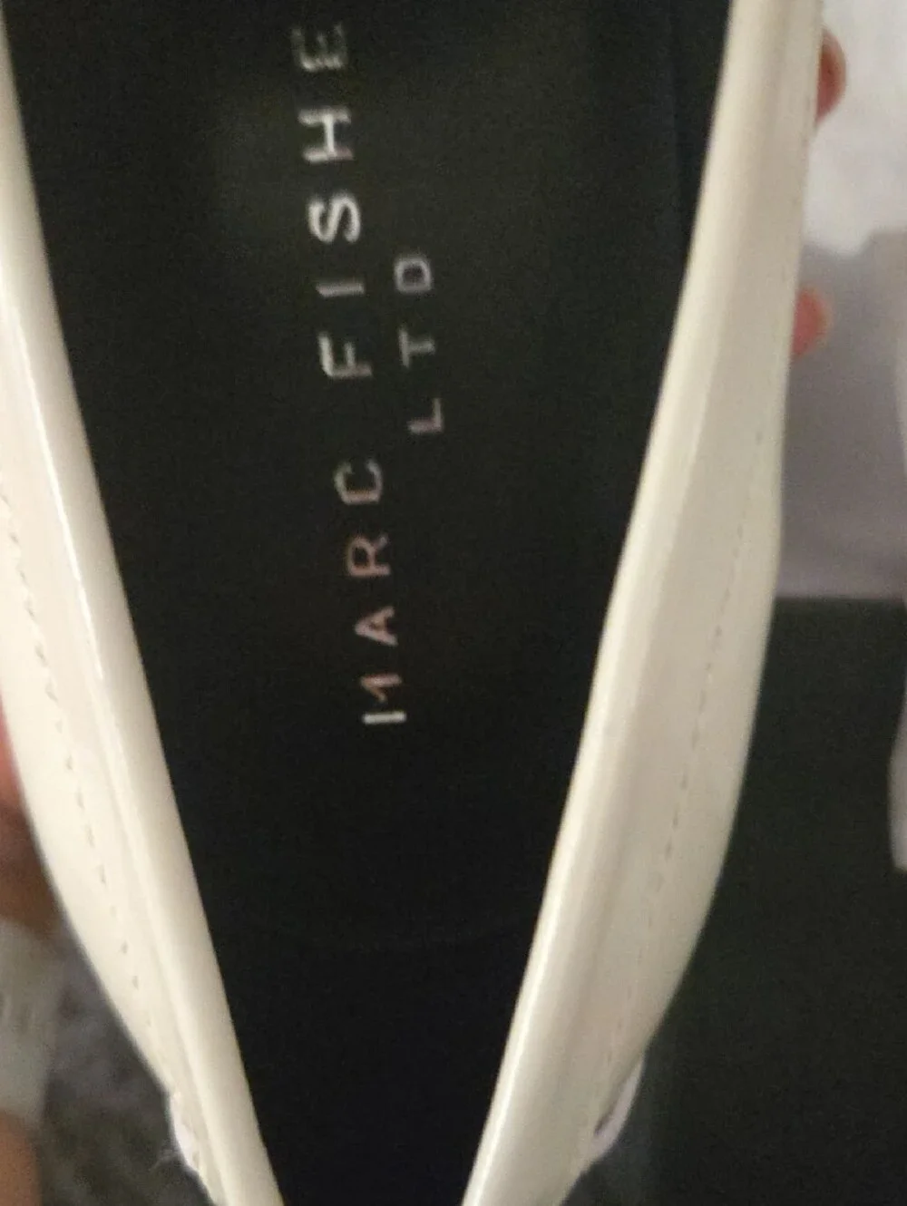 Marc Fisher Women's White Patent Penny Loafers